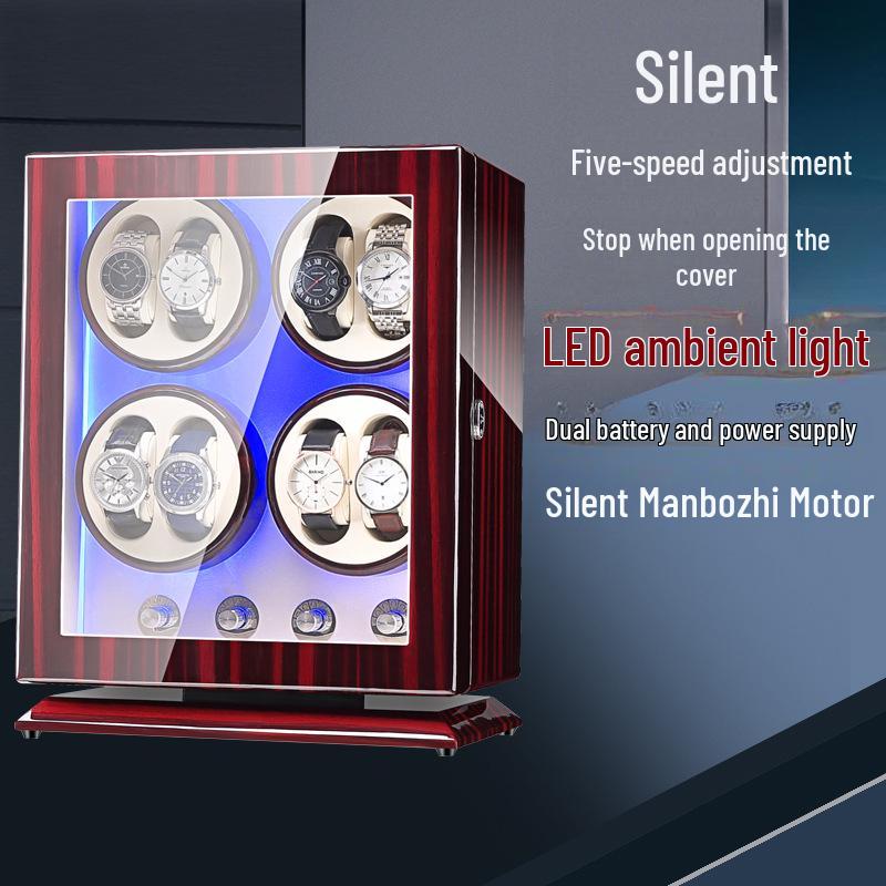 High-Gloss Piano Paint Automatic Watch Winder and Storage Box