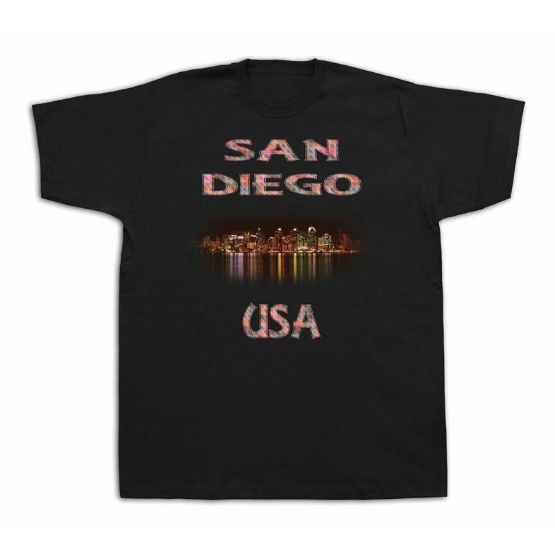 San Diego USA State Souvenir Ball Pastcard City Team T Shirt Funny Casual Tee