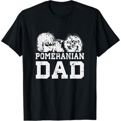 Dog Breed Funny Fathers Day Gift Pomeranian T-Shirt