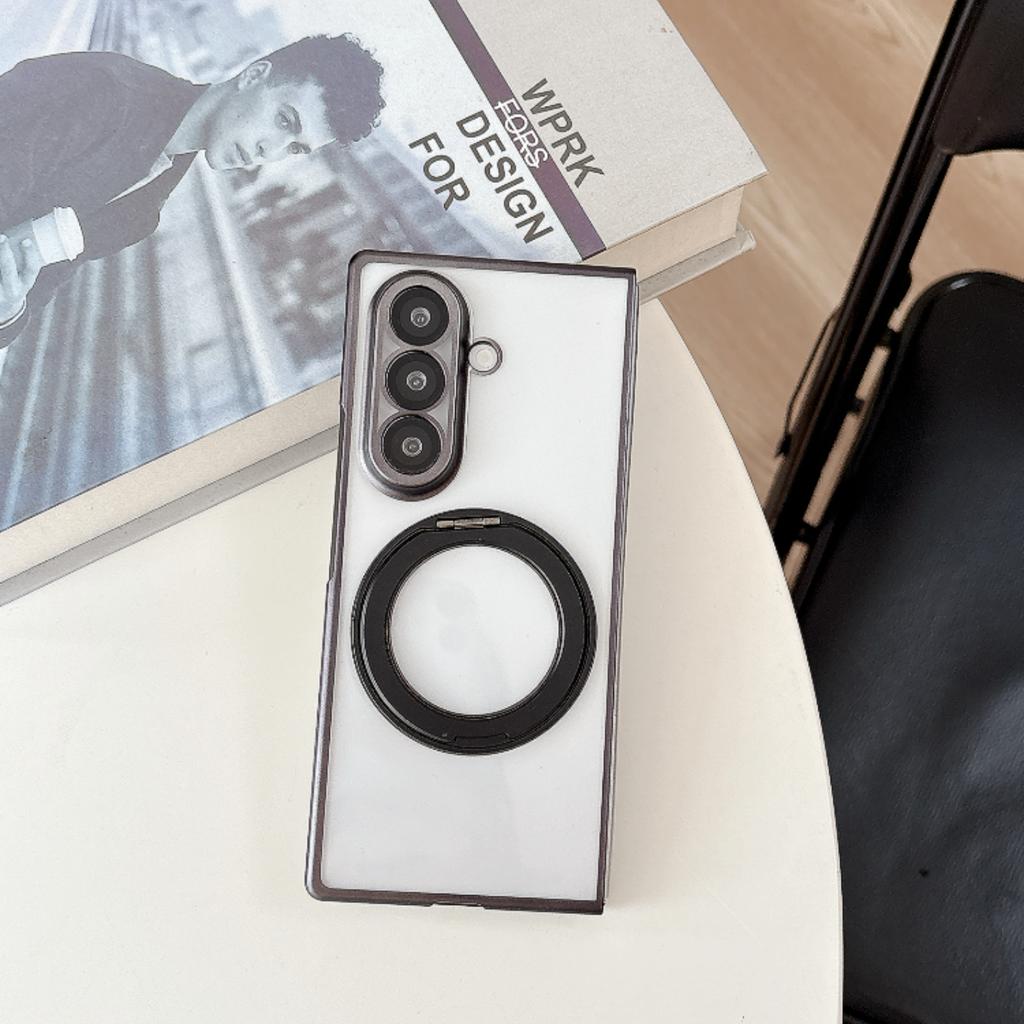 360 Rotating Magnetic Stand Hinge Tempered Glass Film Case for Samsung Galaxy Z Fold 8 7 6 5 4 for Magsafe Shockproof Slim Cover