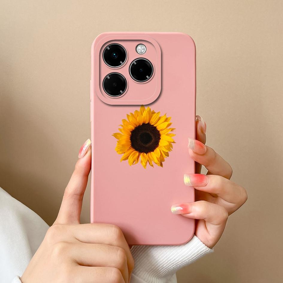 Compatible For Infinix Note 40X Zero 40 Smart 9 Hot 50 50i 50Pro Plus 5G 4G Soft Case Pretty Butterfly Fancy Sunflower Silicone Shockproof For Infinix