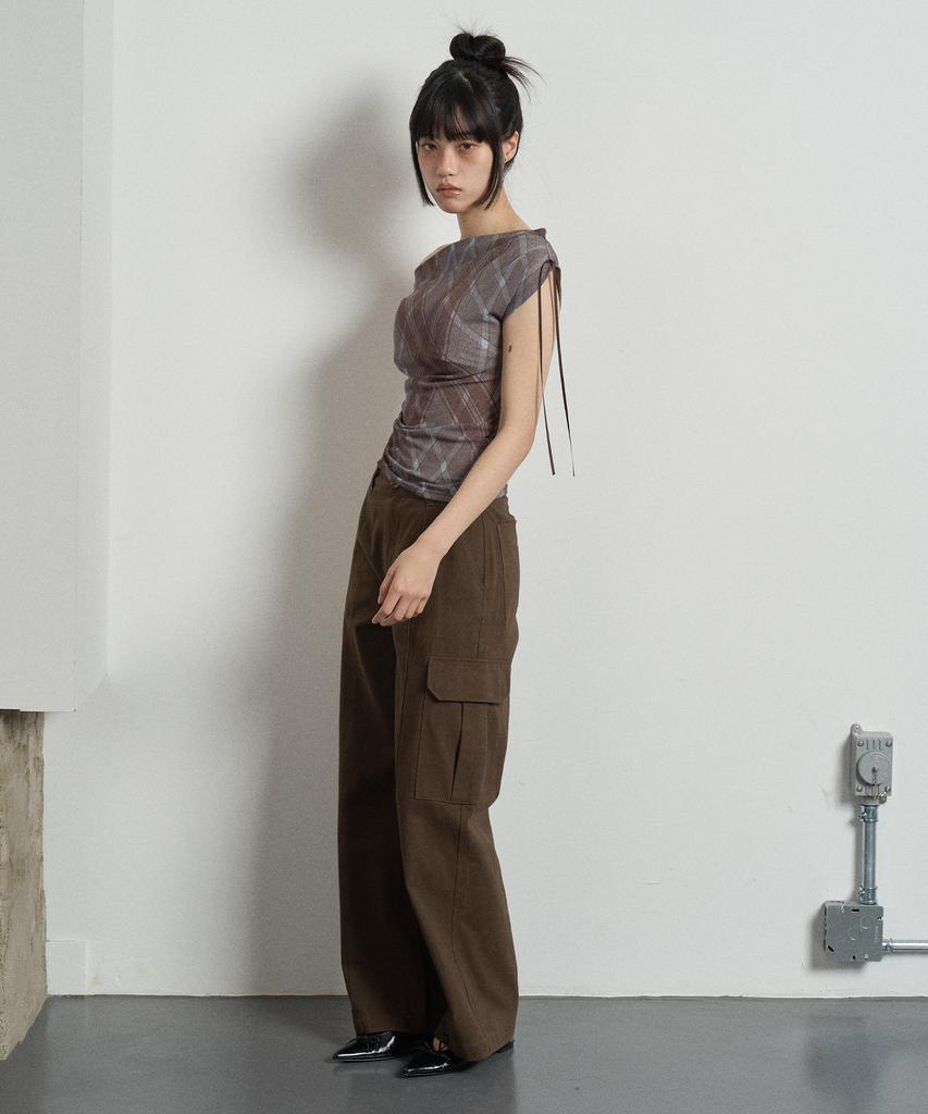 SWAYGLOW Solid Cargo Pants Brown