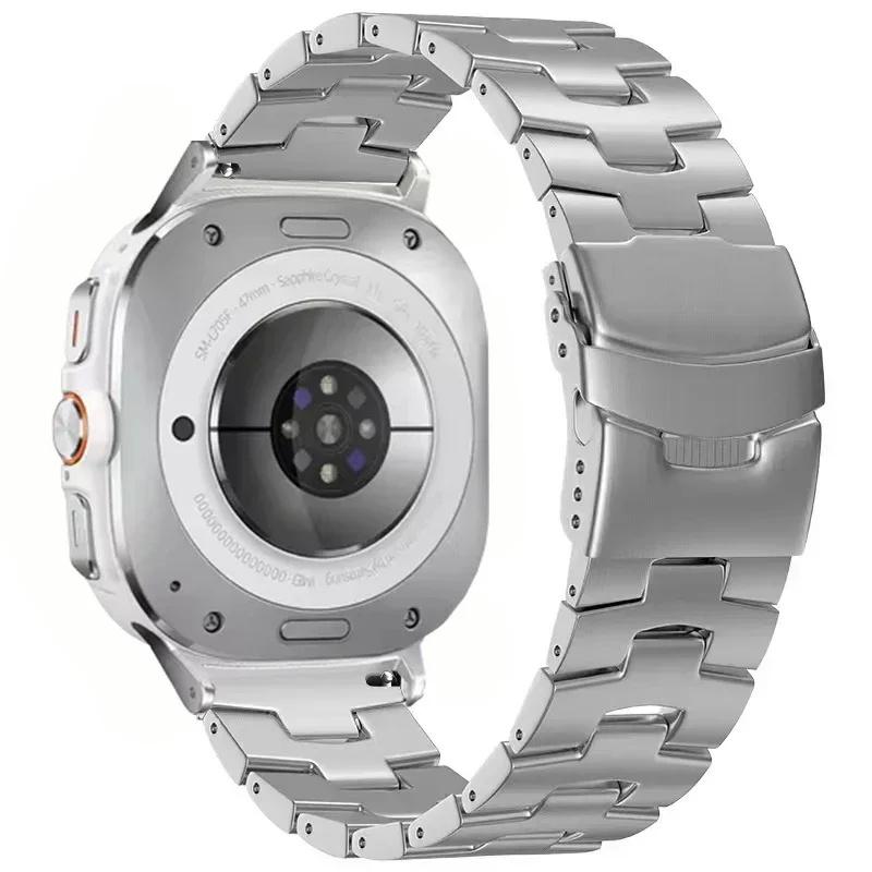 Wrist Band for Samsung Galaxy Watch8 44mm/40mm/Watch8 Classic 46mm Oracle Bone Shape Titanium Alloy Watch Strap