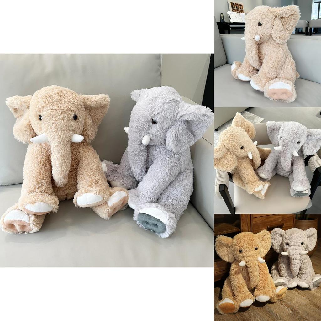Huggable Plush Elephant Pillow Stuffed Toy For Children Super Soft Short Plush Material