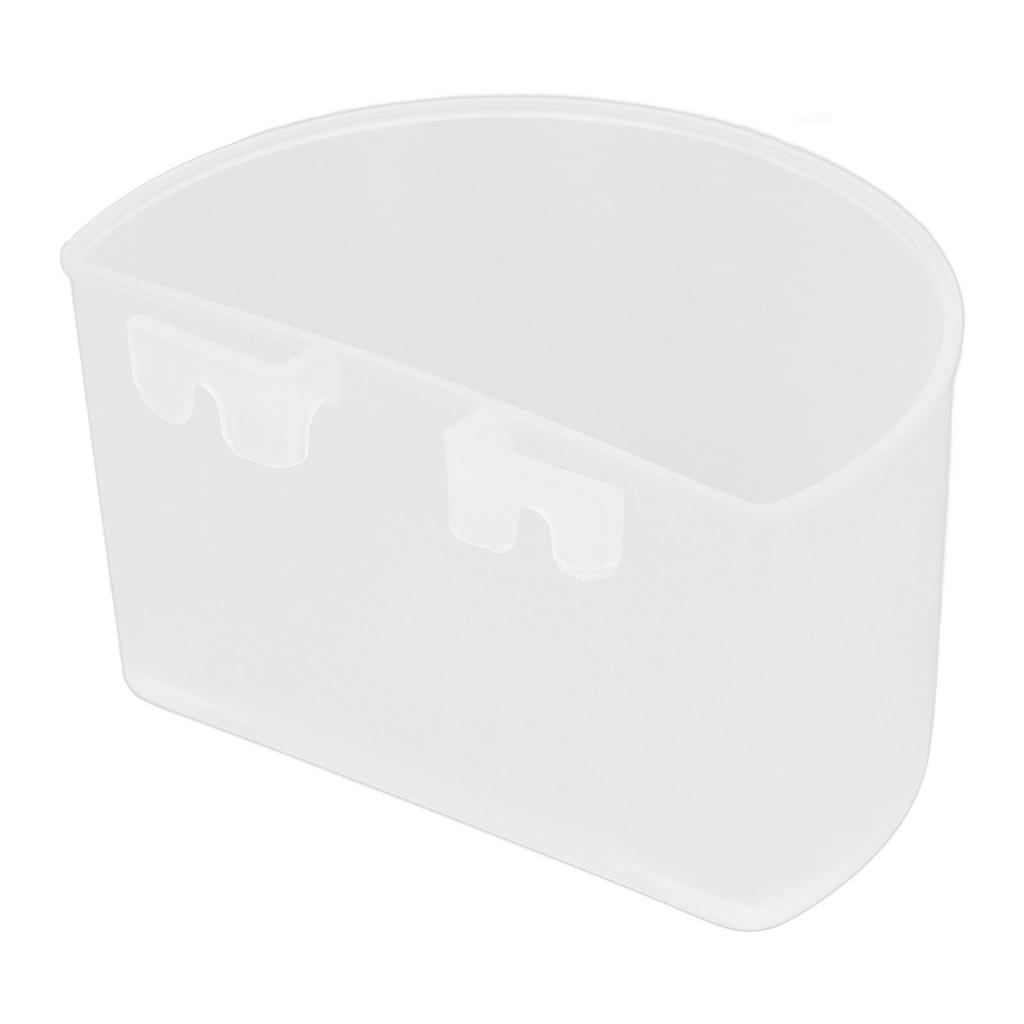 20 Bucăți Bol pentru Mâncare Păsări Plastic Papagal Apă Hrănire Cupă Colivie Hrănitor Jgheab Set Kit Alb 11x6cm /