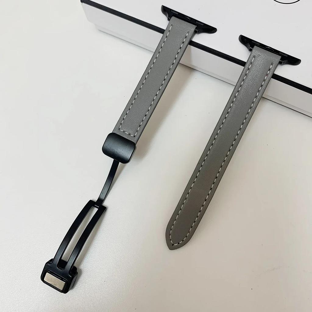 New Band For Apple Watch 46 44 40 45 41 49 42 38mm Magnetic Buckle Soft Strap For Ultra Series 10 9 8 SE 7 6 5 4 3 Watchband