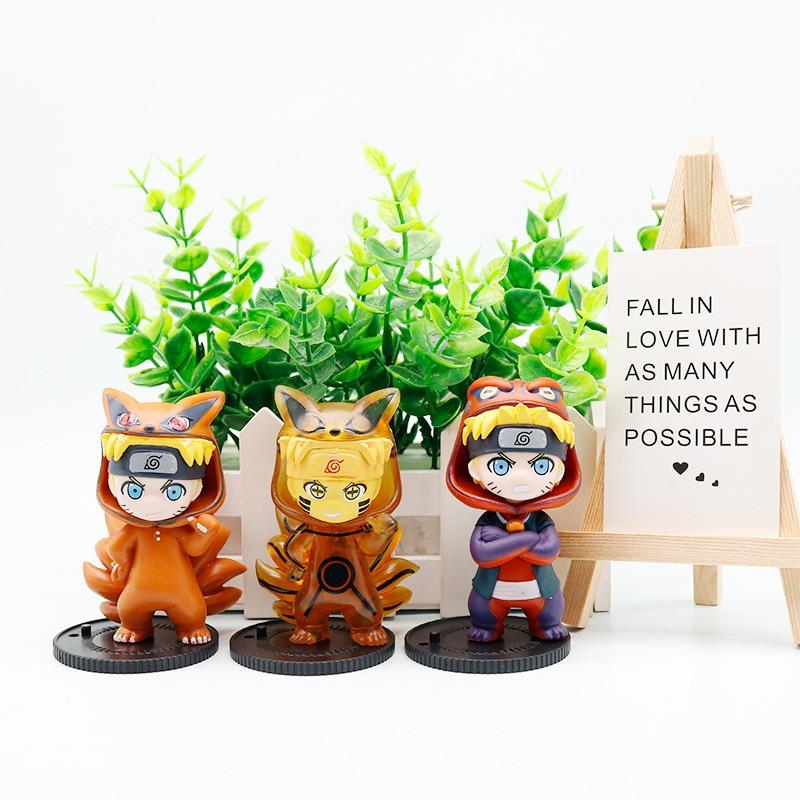 Nouvelle série de pyjamas Naruto Bnfigureq boîte surprise figurine d'action modèle Sasuke Kakashi ornements de décoration de bureau cadeau de Noël jouet