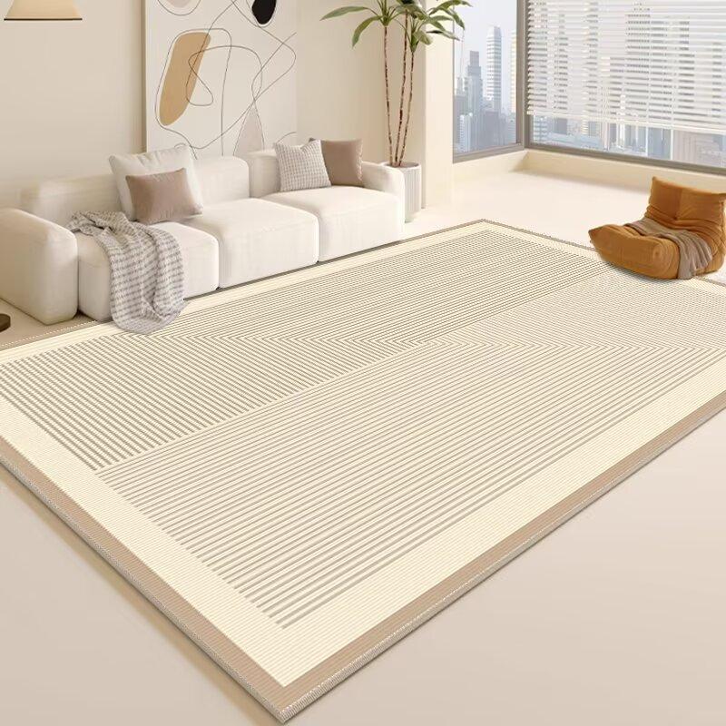 Modern Style Living Room Decoration Line Carpet Fluffy Soft Rugs for Bedroom Abstract Design Rug Home Nordic Thickened Floor Mat
