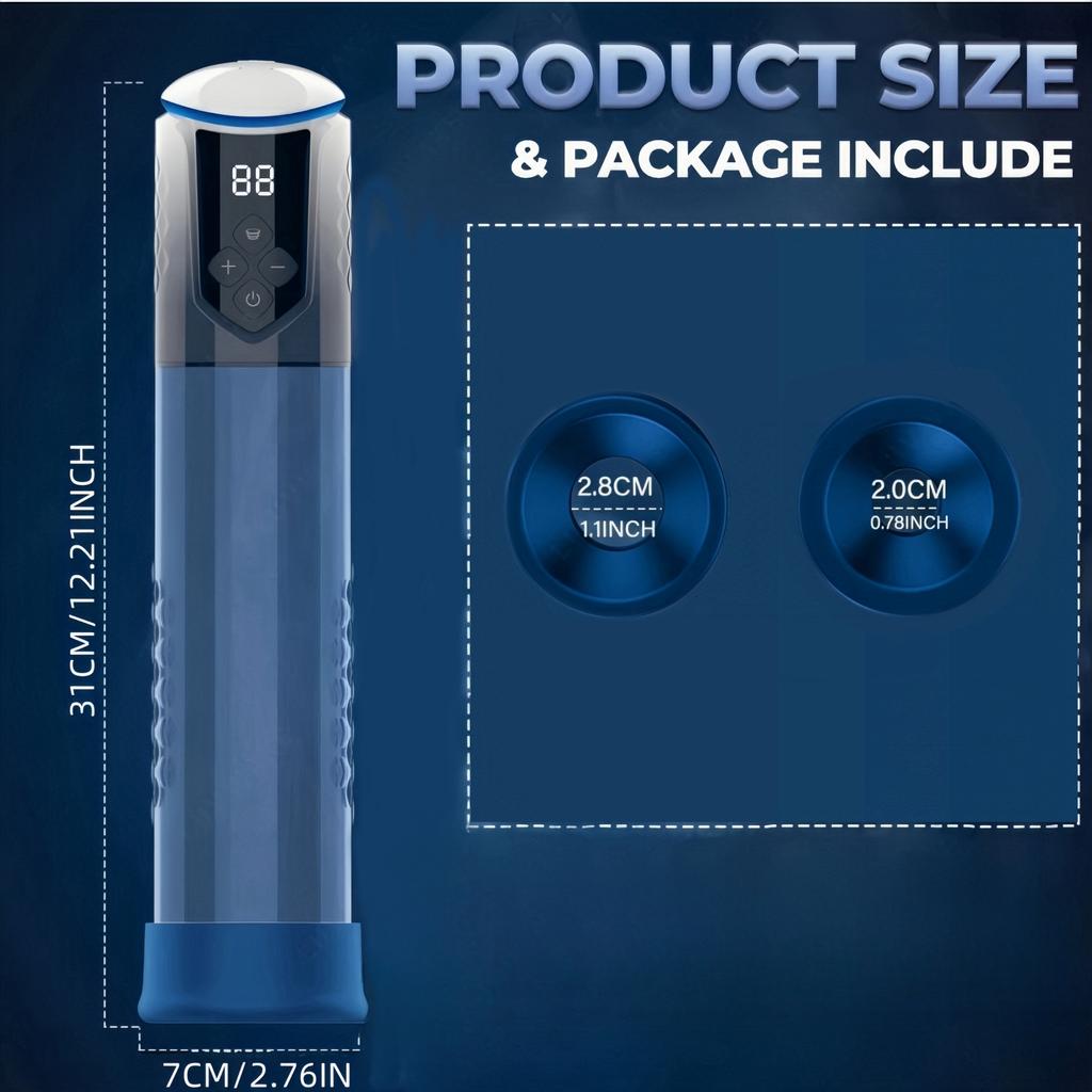 Electric Penis Pump for Enlargement Extend Erection Automatic Male Masturbator Cup Sex Toys for Men 5 Suction Levels Vacuum Pump