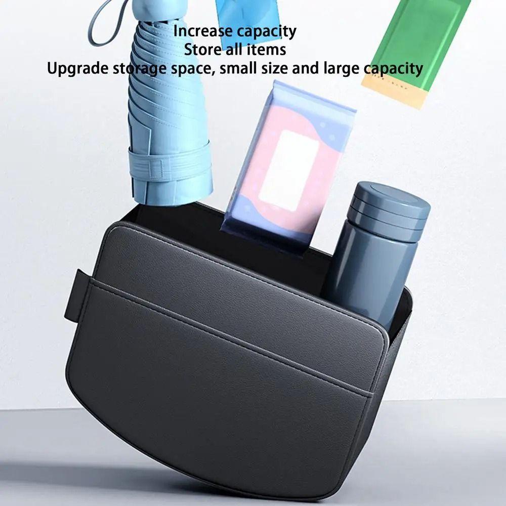 PU Leather Foldable Storage Bag Space Saving Car Sundries Bin Card Bill Storage