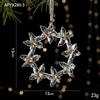 Acrylic Ice Crystal Christmas Tree Pendant Transparent Angel Elk Bells Xmas Tree Hanging for Noel Home Decora 2025New Year Party