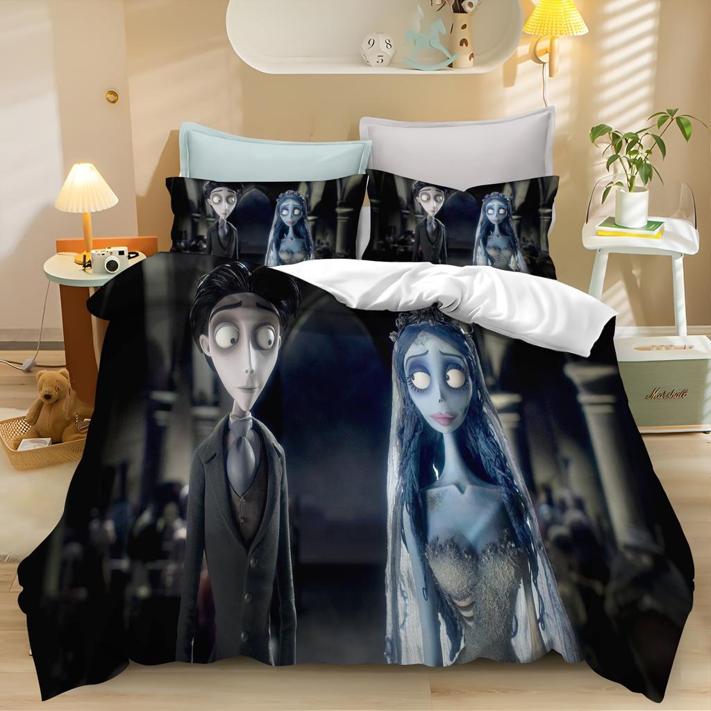 Corpse Bride Bettwäsche-Set Bettbezug-Set Luxus Kinder-Bettdecken-Sets King-Size Zuhause