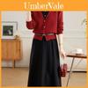 Knitted Dress Twopiece Set With Wool Blend Fabrics For Autumn Winter Fashion Enthusiasts