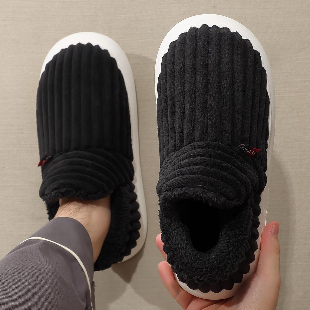 New cotton shoes, snow boots, piled and thickened cotton boots, versatile cold-proof and warm slippers, cotton slippers