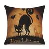 Halloween Linen Pillow Cover Printed Pillow Cover