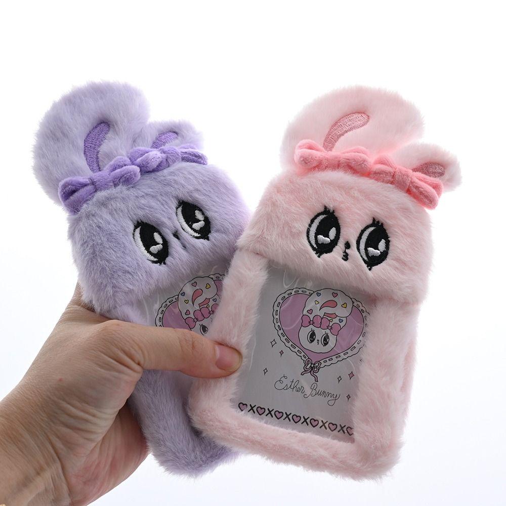 Credit ID Bus Card Case Plush Card Holder Key Ring Photo Album Card Cover Fashion ID Badge Holder