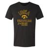 Iowa Hawkeyes Wrestling Est 1911, Team Color Triblend T Shirt - Vintage Black