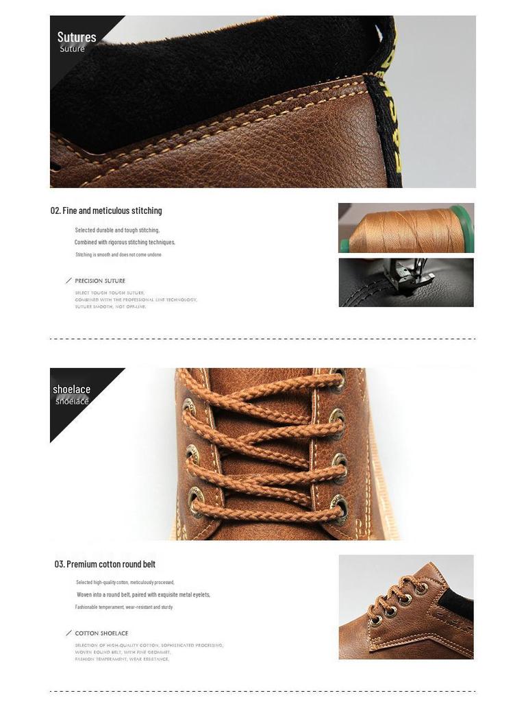 Autumn Men's Fashion British Work Leather Shoes - Trendy Big Toe Casual, Plus Size