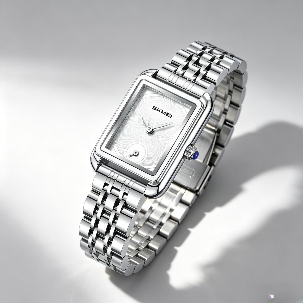 Damen-Quarzuhr SKMEI Quadratisch Gold Edelstahl 2670