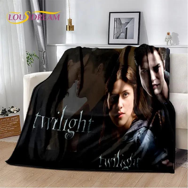Die Twilight Saga HD-bedruckte weiche Plüschdecke, Flanelldecke, Überwurf, Decke für Wohnzimmer, Schlafzimmer, Bett, Sofa, Picknick, Abdeckung für Kinder