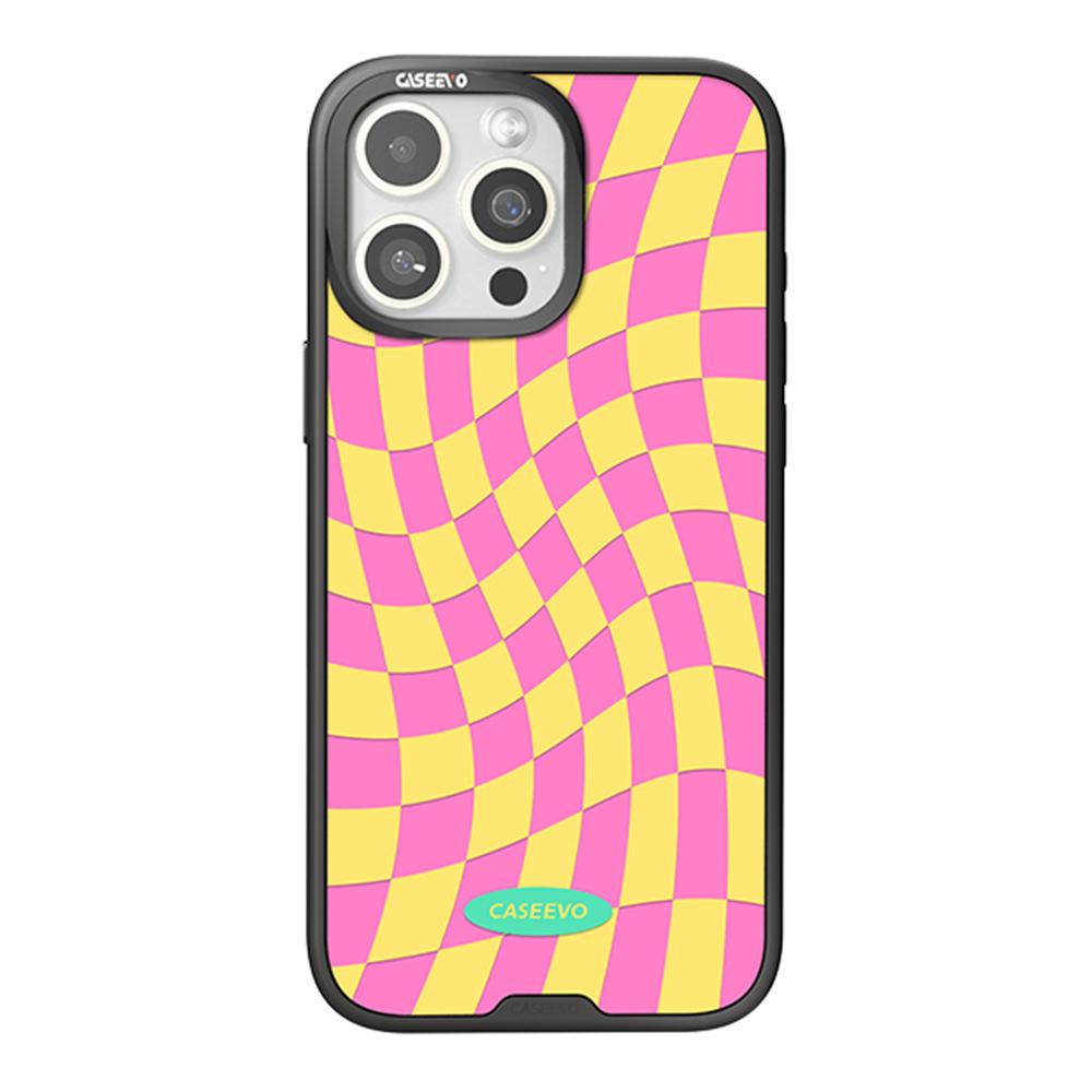 CASEEVO For iPhone 16 Pro Max Case Compatible with MagSafe TPU Acrylic Magnetic Phone Cover with Detachable Grid Backplate