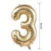 40inch Light Gold Foil Number Balloons for 1st Kids 30th Adult Birthday Party Decoration Supplies Large 0-9 Helium Digit Globos