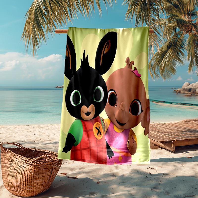 Bing Bunny Fashion Beach Towel: Ideal for Summer Adventures Soft, Absorbent and Quick Drying Suitable for Swimming and Bathing