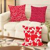 Valentines Day Cushion Cover Natural Linen Organic Fabric DoubleSided Printing Couch Pillow Covers Home Decor
