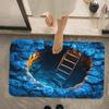3D Optical Illusion Hole Rug Non Slip Carpet Easy Clean Pet Friendly Floor Mat for Living Room Hall Kitchen Bathroom Home Decor