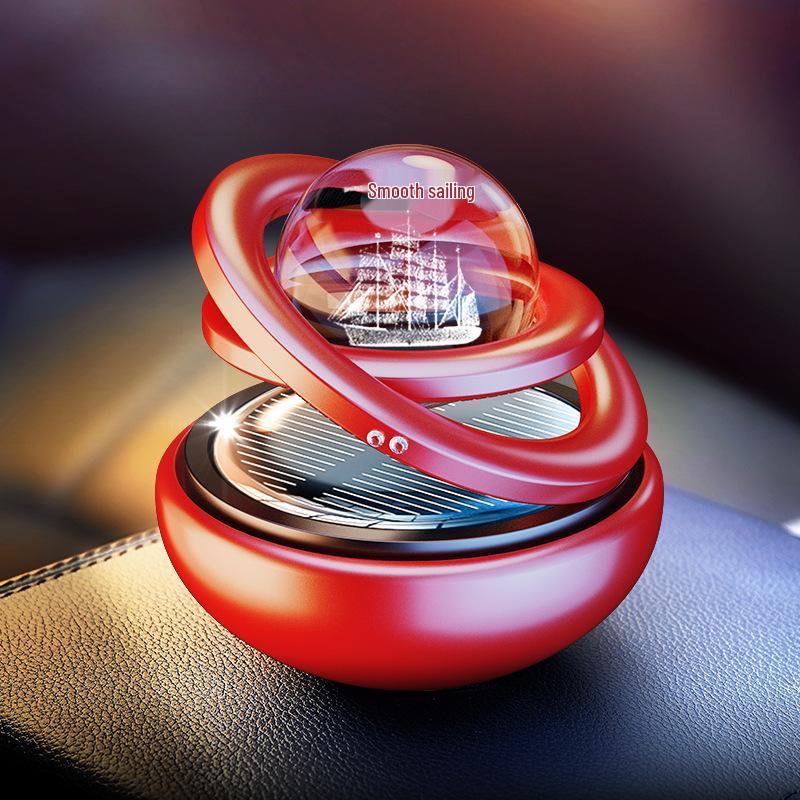 Solar Rotating Car Aromatherapy Ornament