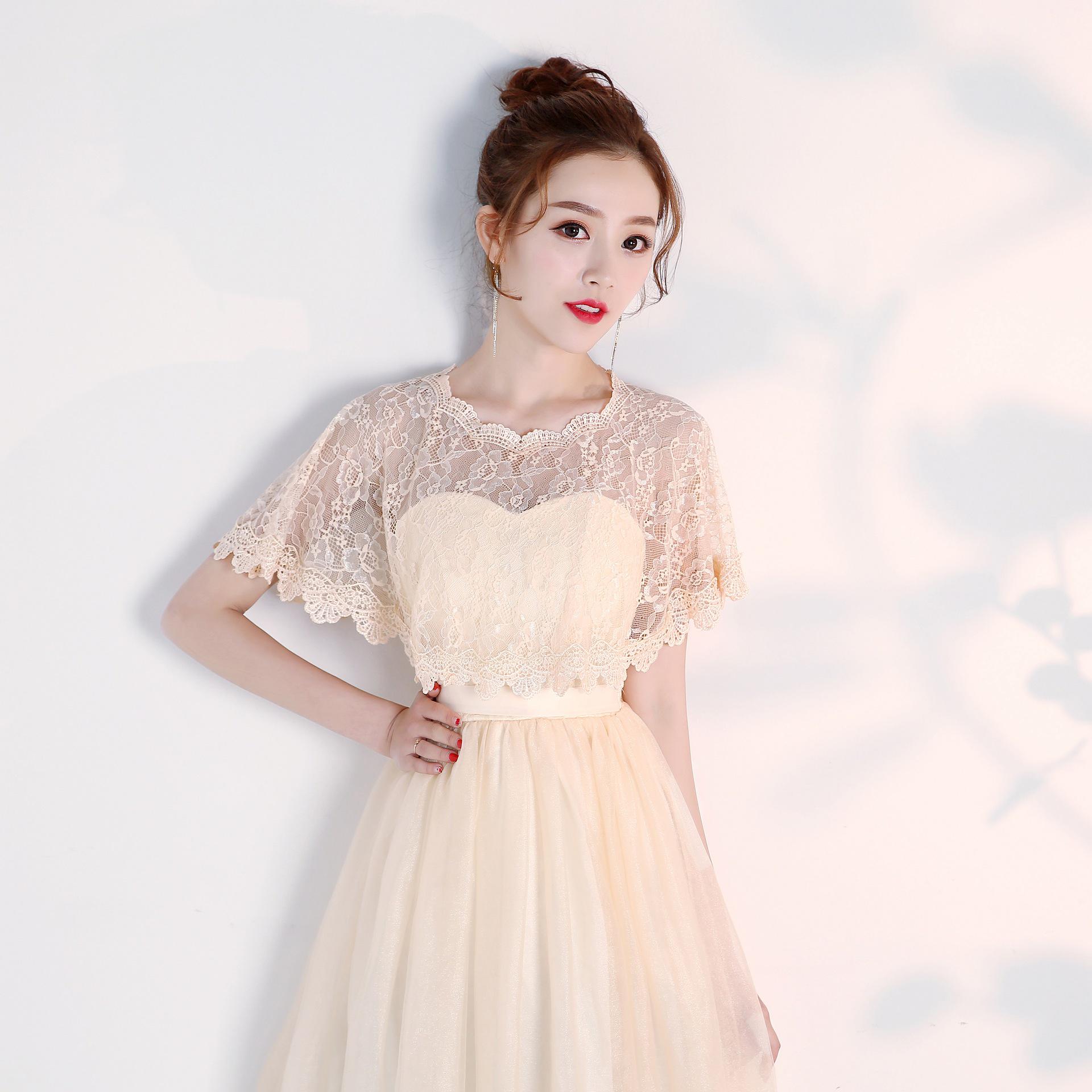 

Элегантная кружевная свадебная и вечерняя шаль для лета