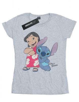 Womens/Ladies Lilo And Stitch Classic Cotton T-Shirt