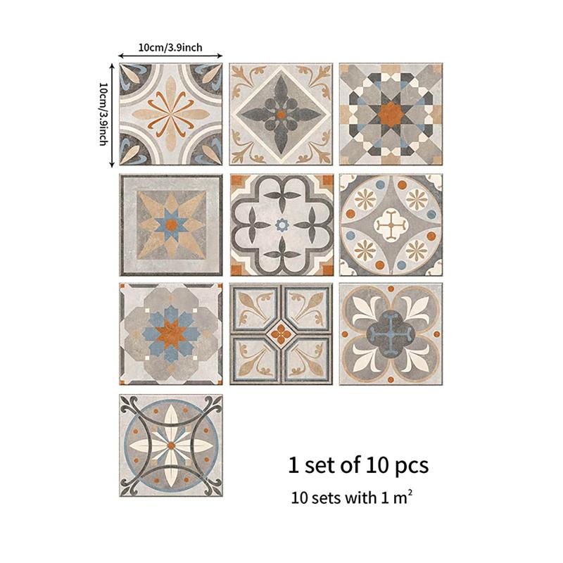 

10 шт. самоклеящиеся наклейки на настенную плитку съемные водонепроницаемые наклейки на фартук для гостиной