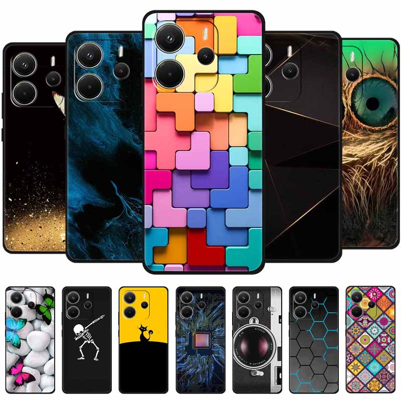 Für Xiaomi Redmi Note 14 4G Global Hülle Luxus TPU Weiches Silikon Cover Handyhüllen für 24117RN76G Schutz Neu Bumper Funda