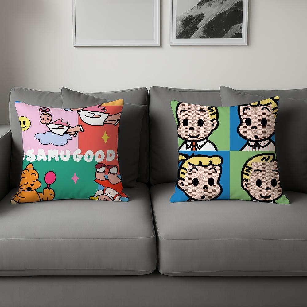 Harada Osamu Art Cute O-Osamu Goods For Sofa Car Office Cafe Soft And Comfortable Double-Sided Printing Pillow Cover