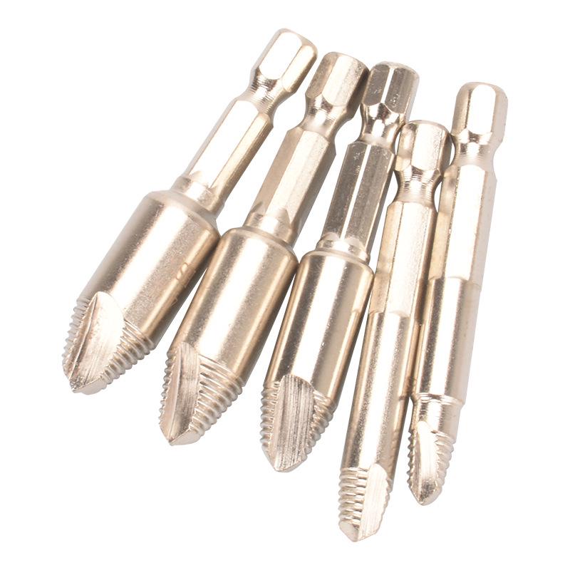 5-Piece Screw Extractor Set for Damaged Screw Removal
