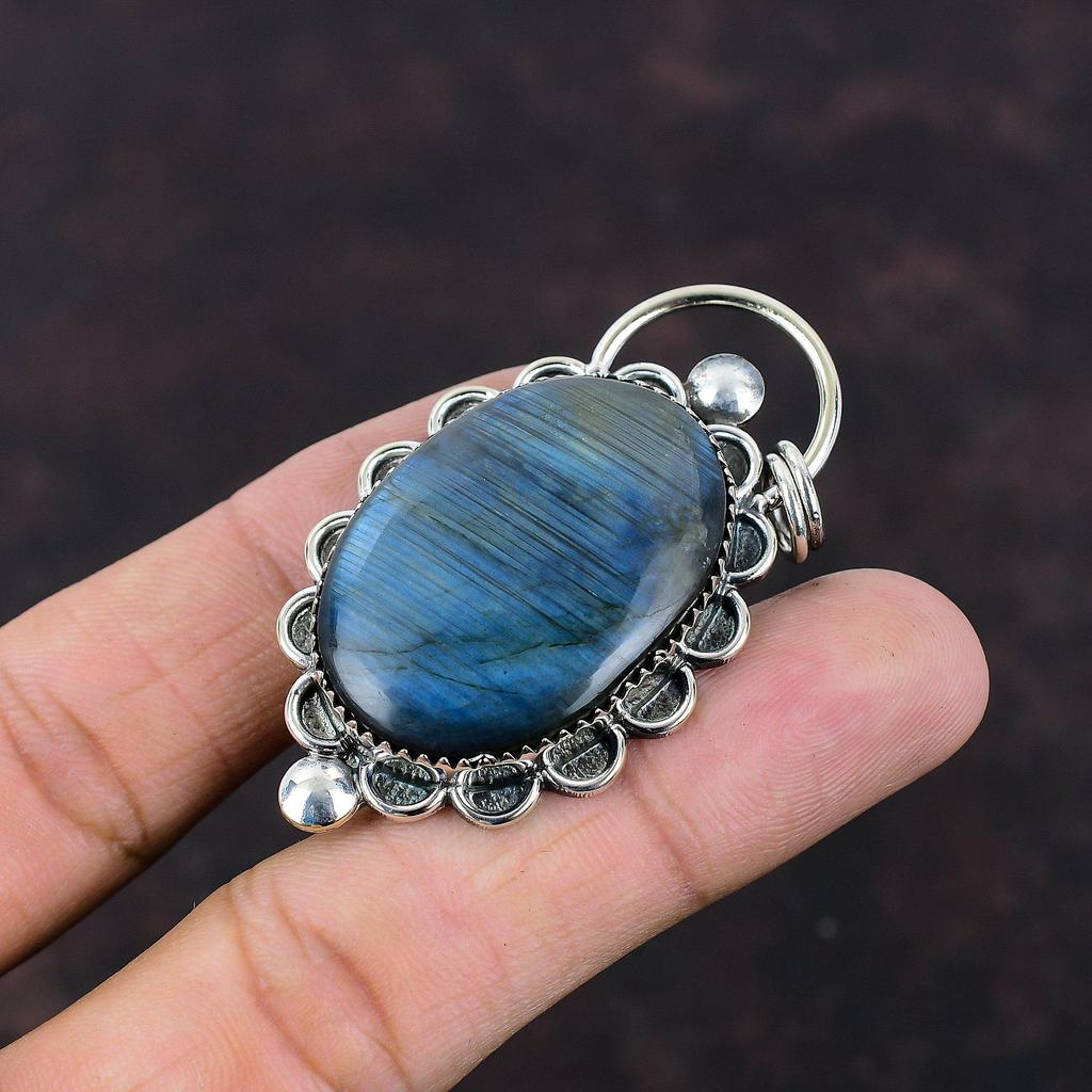 Labradorite Pendant 925 Sterling Silver Pendant Real Gemstone Pendant Handmade Brand New Pendant Labradorite Silver Jewelry Engagement Gift