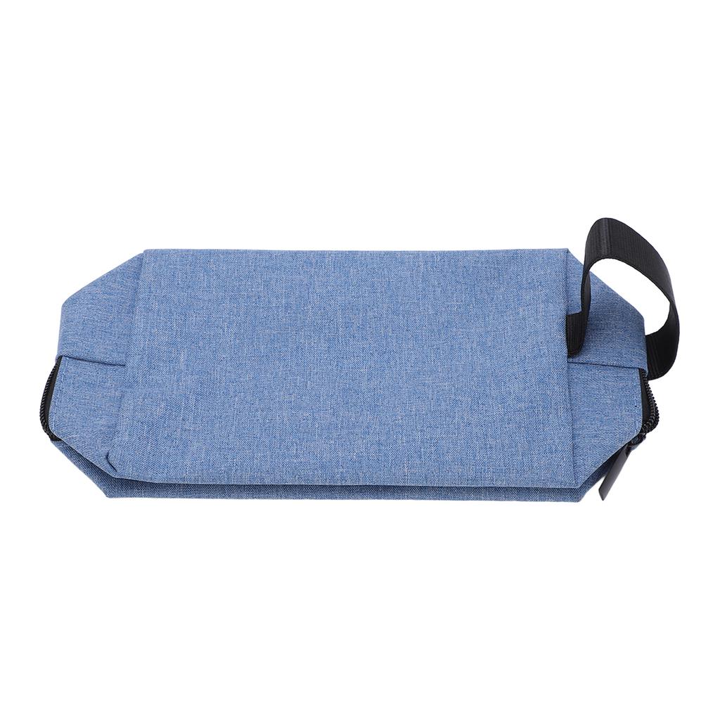 2Pcs Storage Bag Travel Cosmetic Bag Waterproof Canvas Toiletry Pouch for Make Up Skin Care ProductBlue