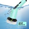Cordless Electric Spin Scrubber, Hands-Free Shower Cleaning Tool With 9 Attachments & Extension Handle, Ipx7 Waterproof For Tub