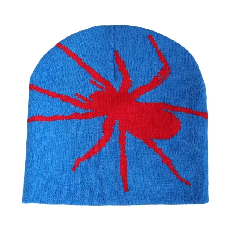 Halloween Jacquard Spiders Hat Knit Windproof Hat for Adult Winter Cycling Ski
