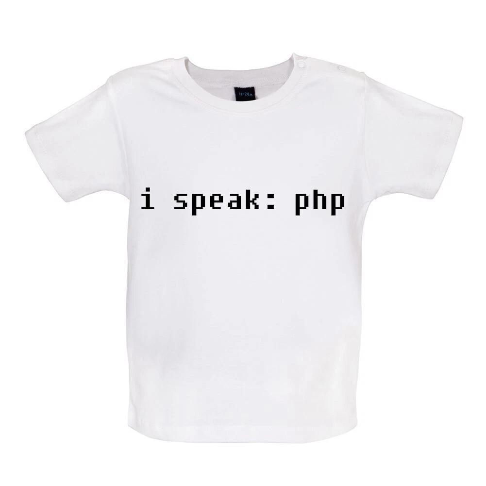 

I Speak: PHP - Kids Baby Kids Boys Girls Unisex T-Shirt / Bodysuit - Developer Code Programmer 130