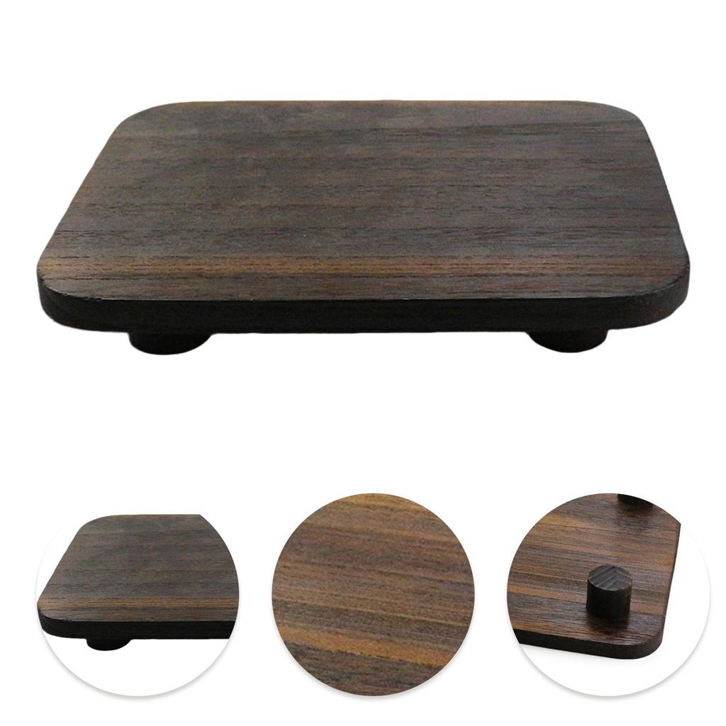 Wood Pedestal Soap Stand Counter Decor Rustic Modern Gift Riser Stand Candle Plant Holder for Vases Plant Tissues Makeup Kitchen