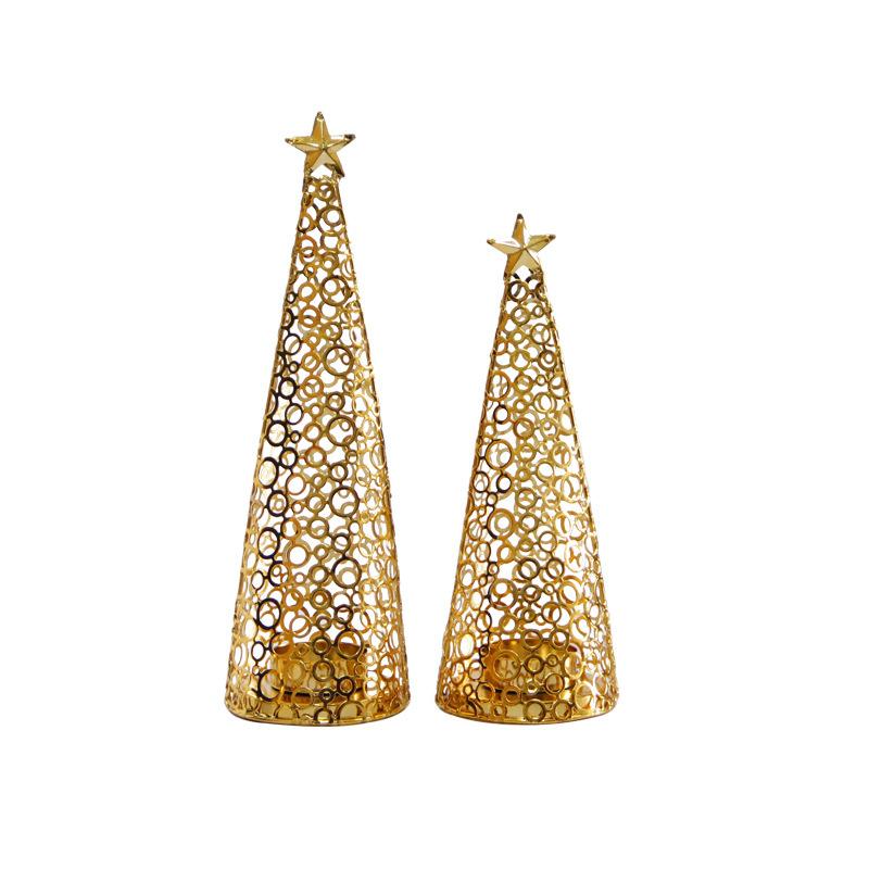 Christmas Tree Tea Light Candle Holder Metal European Design Wedding Reception Decor Festive Table Centerpiece