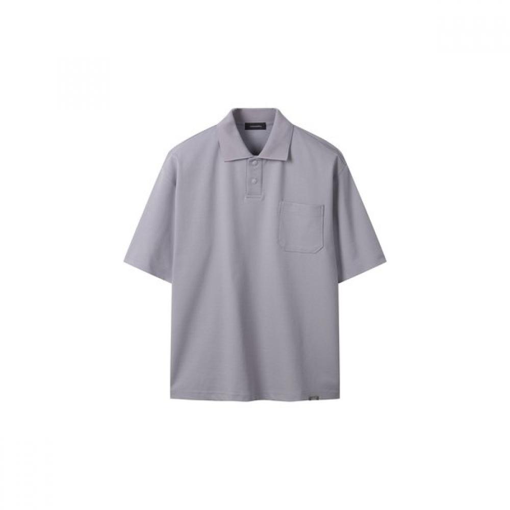 Customellow Oversized Polo Gray Cwtam25511gyx 95