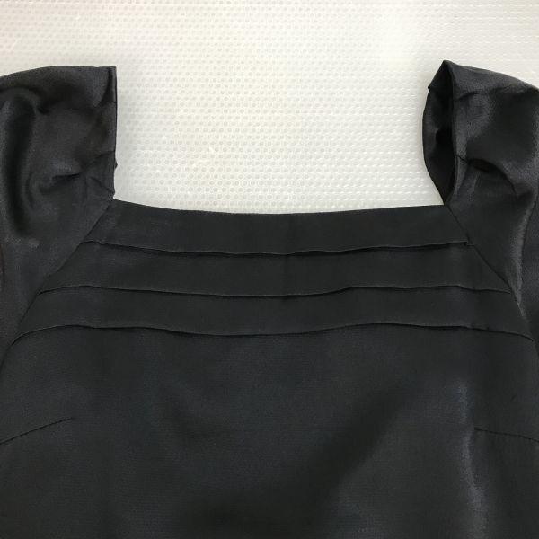 Vestido preto Candela International feito no Japão 100% cetim de seda costas fita manga curta 38 / M(USADO)