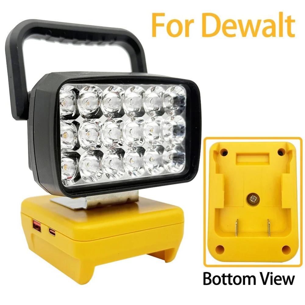 Powerful 1500 Lumen 18 LED Work Light with Type C Charging Low Voltage Protection for 18V 20V Lithium Battery Use
