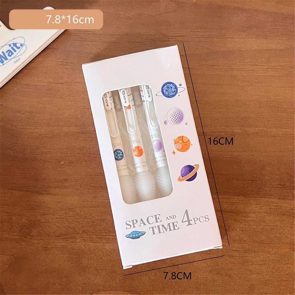 

6/4 шт. ультра-мягкая пресс-ручка нейтральная ручка большой емкости для экзамена студента с шариковой ручкой быстросохнущая ручка-кисть 4Pcs Space And Time