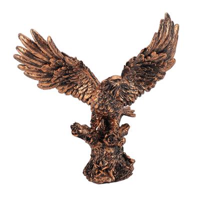 Adlerfigur Harz Handgeschnitzt Adlerstatue Skulptur Desktop-Dekor für Zuhause Geschäft Büro J835
