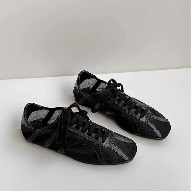 

Fashion Mesh Flats Crystal Sandals Women Ballet Shoes Summer Sneakers 2025 Trend Casual Loafer Shoes Designer Dress New Sandalias Mujer 35 чёрный