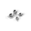 20pcs/lot 4/5/6/7/8/9/10mm Stainless Steel Stone support single / double pendant Beads For Diy Charm Pendant Jewelry Making